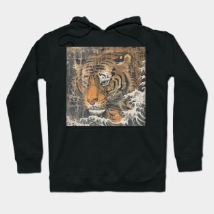 TIGER VINTAGE WOODBLOCK PRINT Hoodie